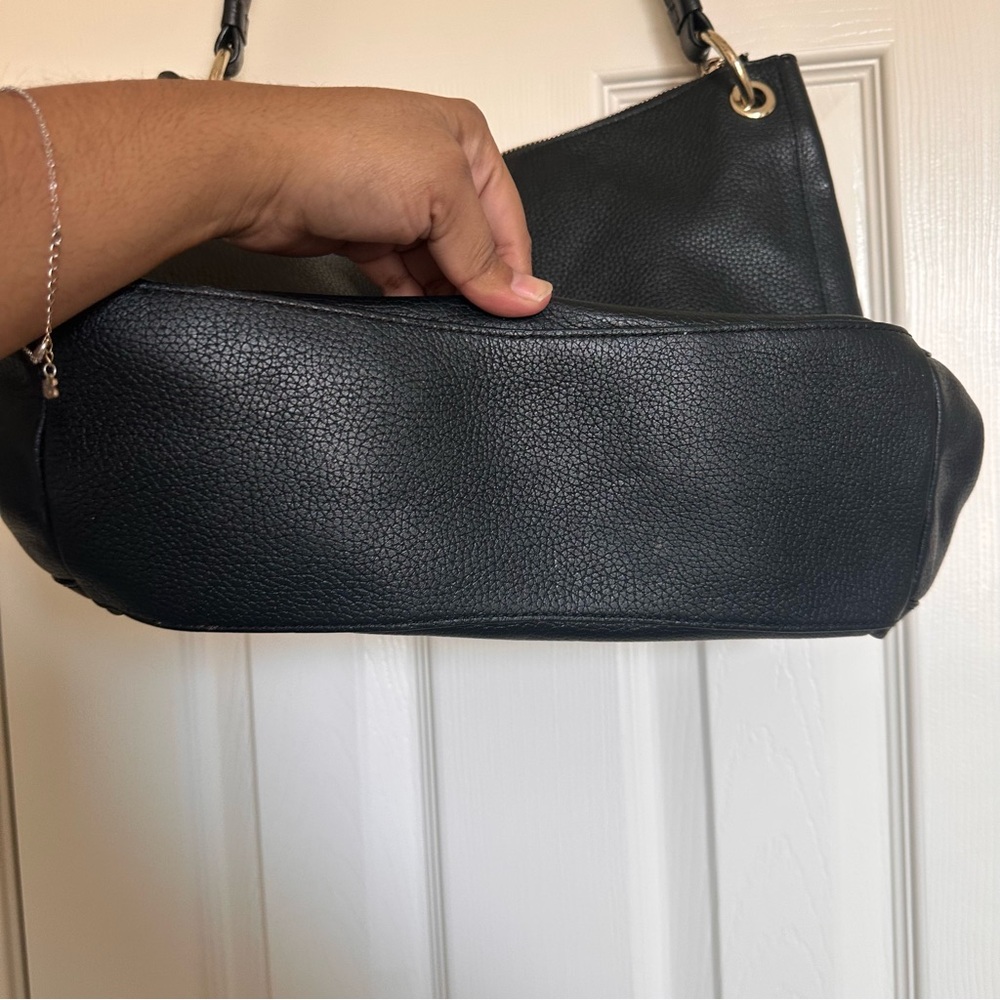 Kate Spade Black leather pebbled large Shoulder Bag Gold Hardware - Picture 6 of 12
